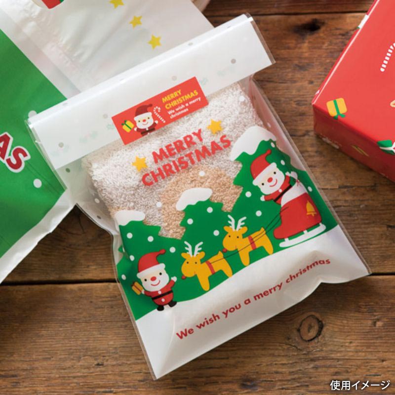 袋 ミニサンタOPPギフトバッグ-4(50枚) ヘッズ
