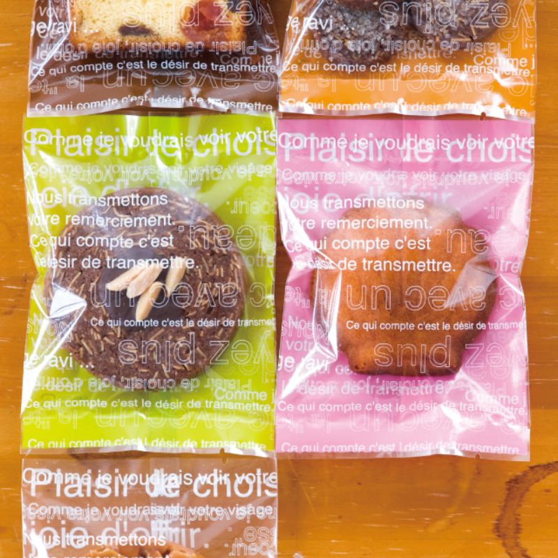 テープ無 OPP袋 カフェオレスイーツパック(ピンク) クリア-3(100枚) ヘッズ