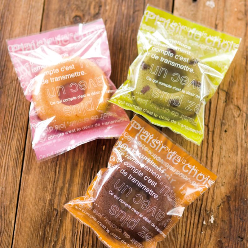テープ無 OPP袋 カフェオレスイーツパック(ピンク) クリア-3(100枚) ヘッズ