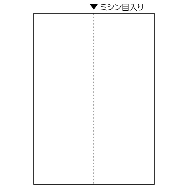 プリンター用紙 マルチプリンタ帳票 A4 白紙タテ2面 100入 BP2073 ヒサゴ