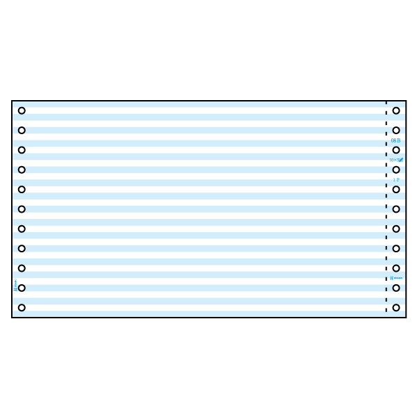 プリンター用紙 ストックフォーム 10×5 1/2 ヨコアミ ブルー 1000入 GP08B ヒサゴ