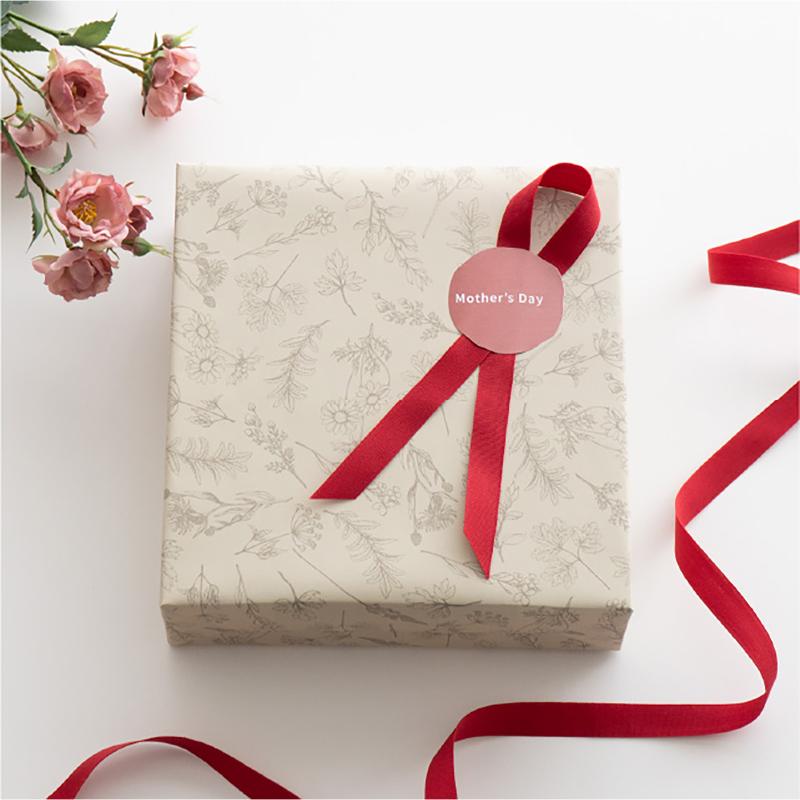 ギフト資材 MA-37S 母の日シール-37/マットピンク(100枚) ヘッズ