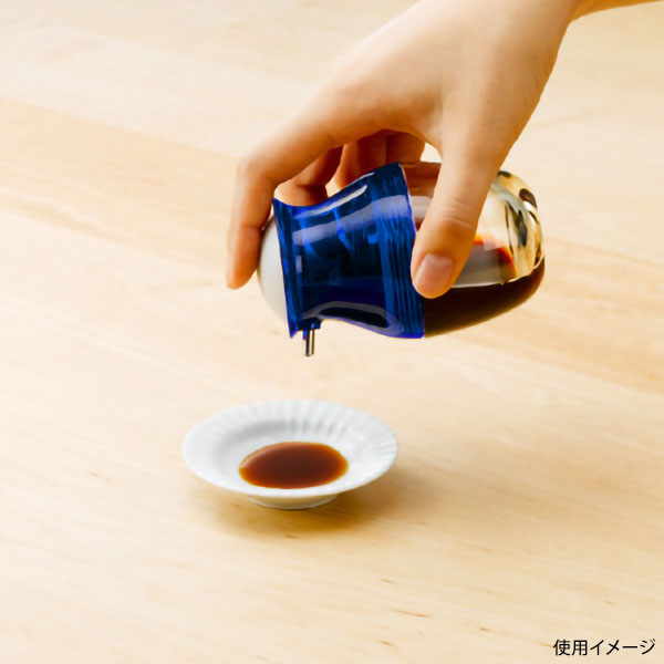 調味料入れ 押し加減 醤油差し クリアブルー 台和