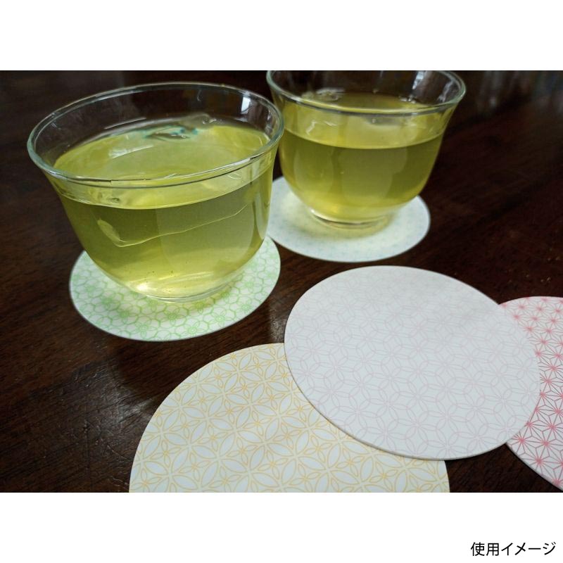 HANAシリーズコースター菫クッション紙丸型(90×90mm 厚み1mm) 九州紙工