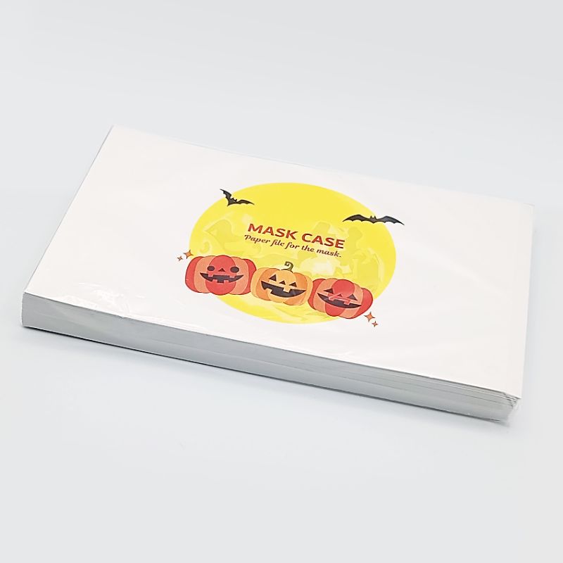 ハロウィンマスクケースオレンジかぼちゃ(白) 九州紙工