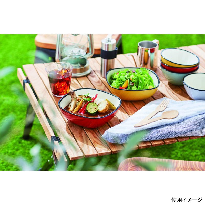 食器 Torico 17cm 角丸ボール クリムゾンレッド 台和