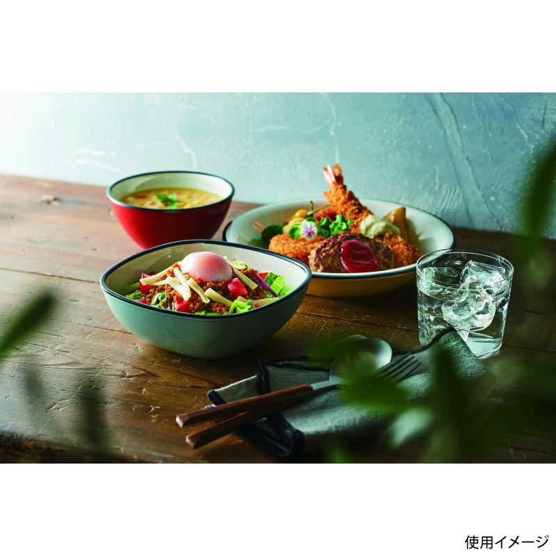 食器 Torico 17cm 角丸ボール ミントグリーン 台和