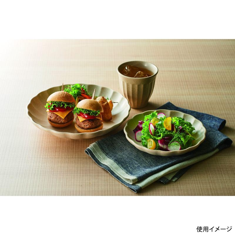 食器 Aube 21cmプレート オーガニックベージュMT(つや消し) 台和