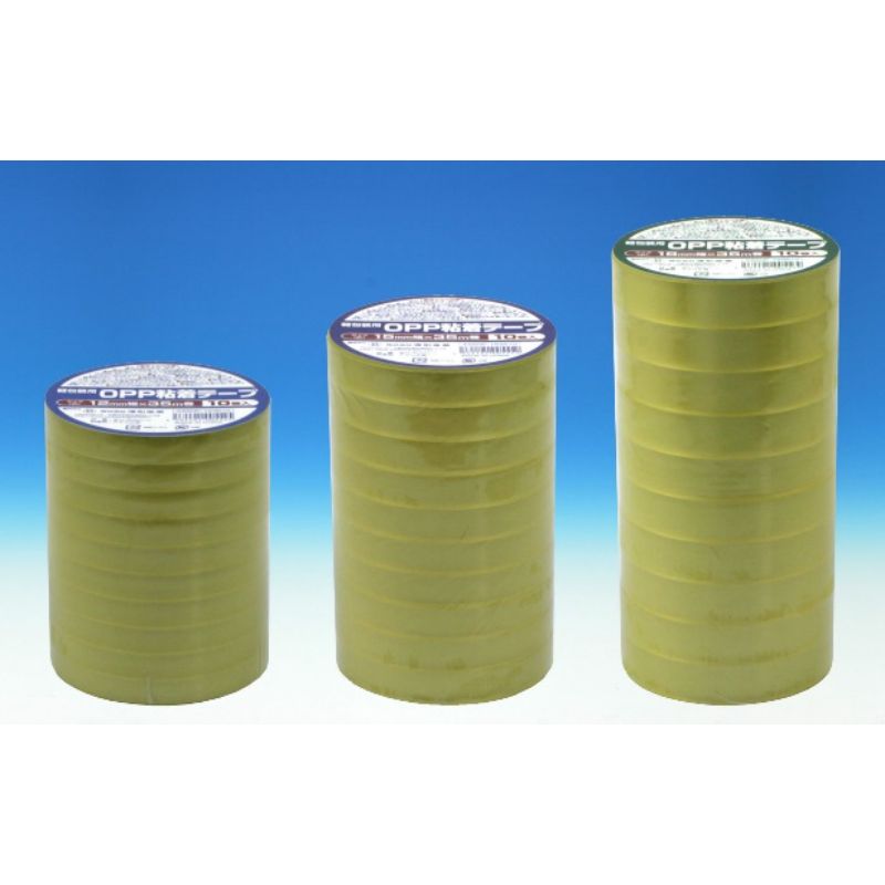 OPPテープ 軽包装用 OPP粘着テープ 12mm×35m(10巻パック) 清和