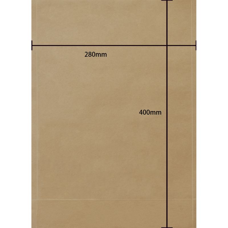 紙製発送資材 簡易宅配袋 底ガゼット フラップ無 280×400×100 100枚 今村紙工