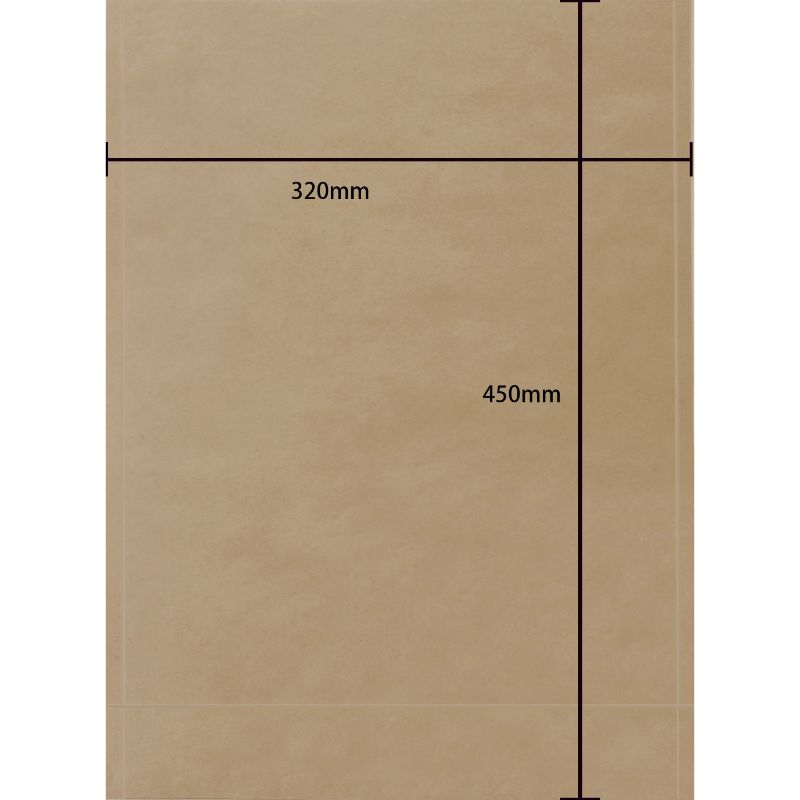 紙製発送資材 簡易宅配袋 底ガゼット フラップ無 320×450×100 100枚 今村紙工