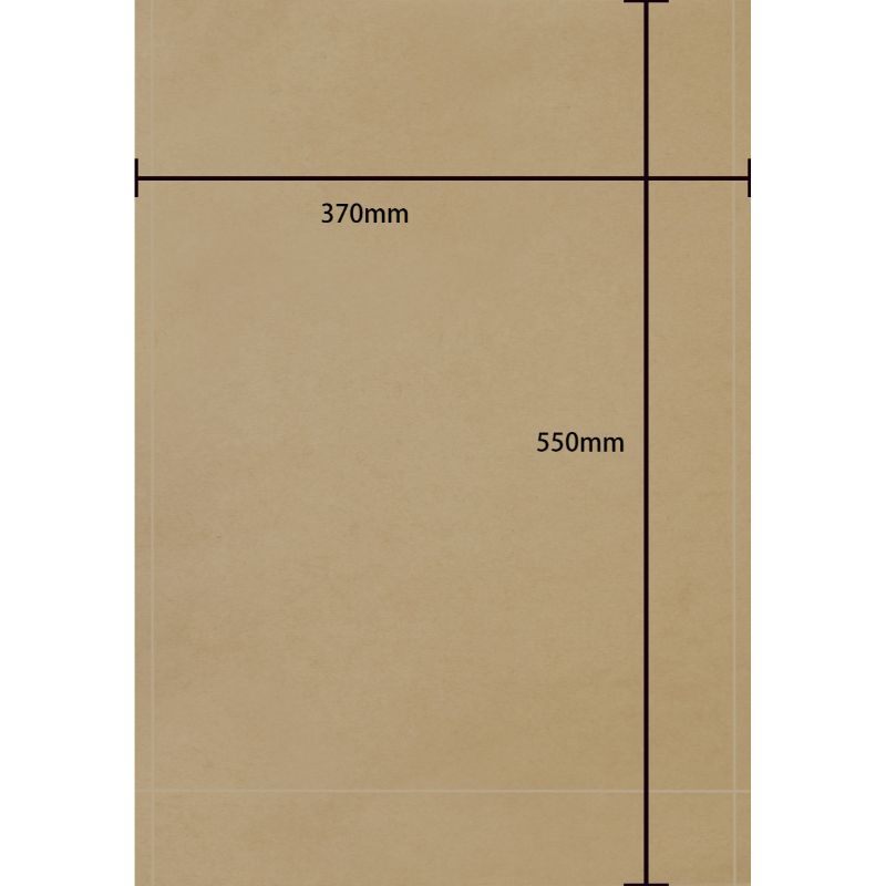 紙製発送資材 簡易宅配袋 底ガゼット フラップ無 370×550×100 100枚 今村紙工