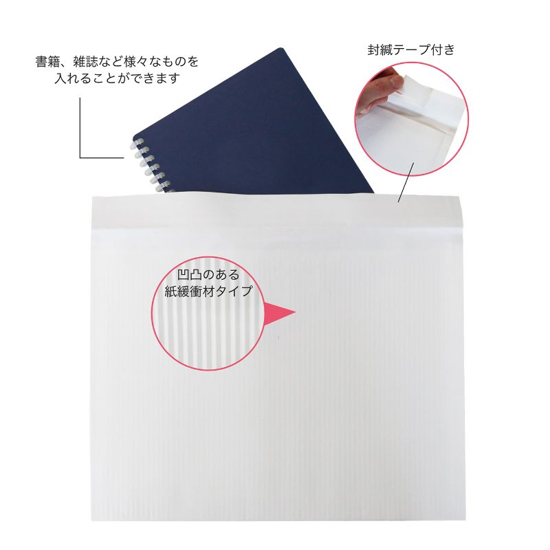 紙製発送資材 紙緩衝材付封筒 ネコポスサイズ 310×228 20枚 今村紙工