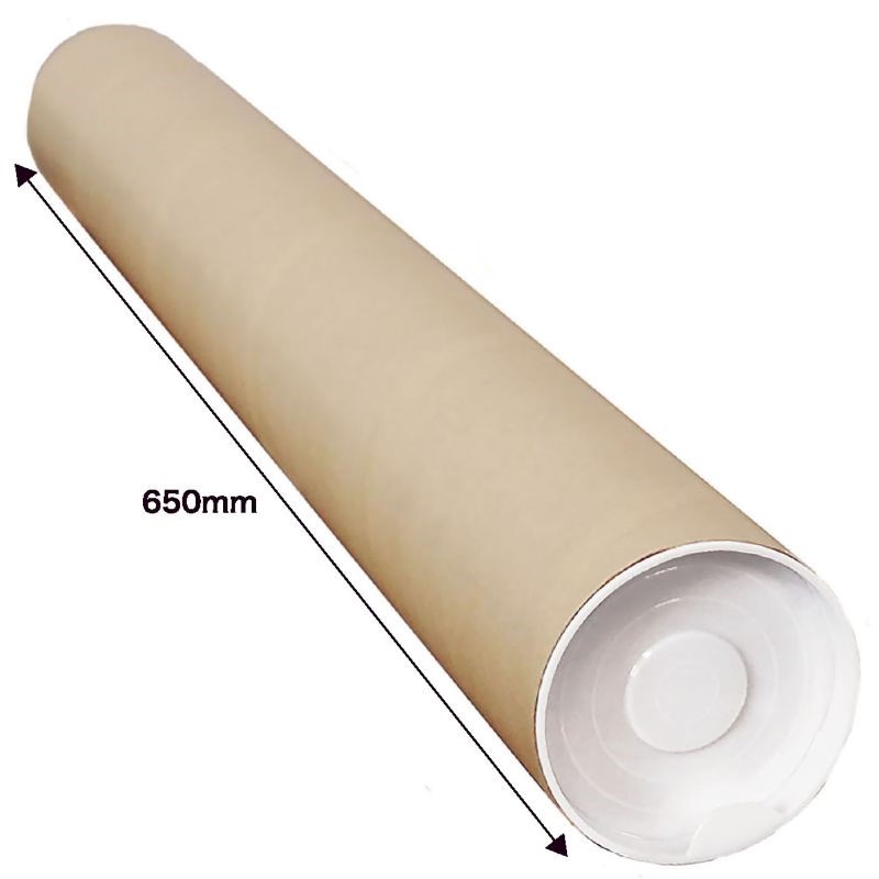 紙製発送資材 ポリ栓付紙管 650mm 6本 今村紙工