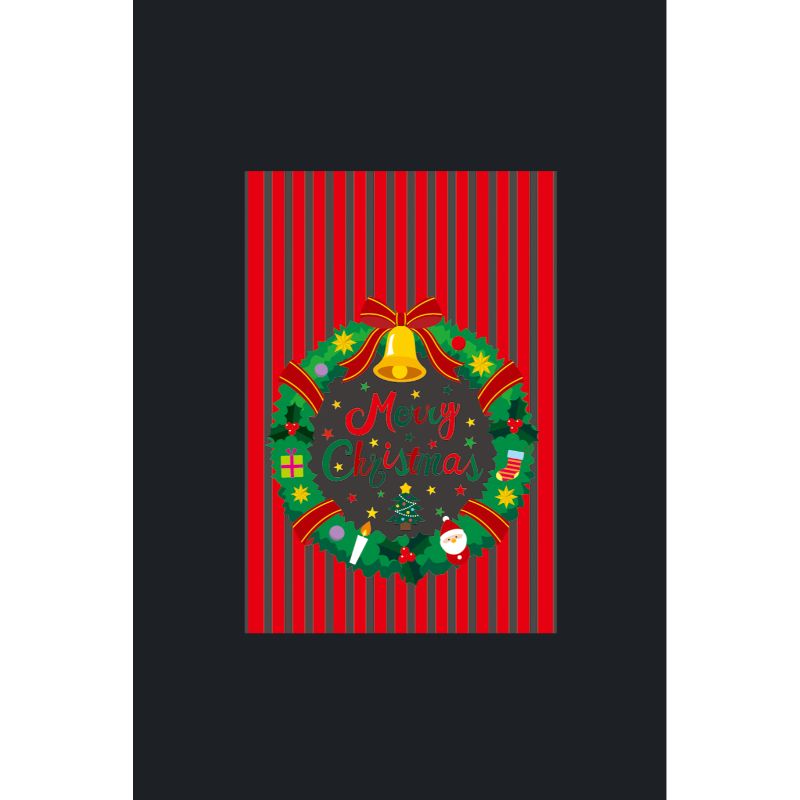 袋 XF204 ラッピングバックM(クリスマスリース) 天満紙器