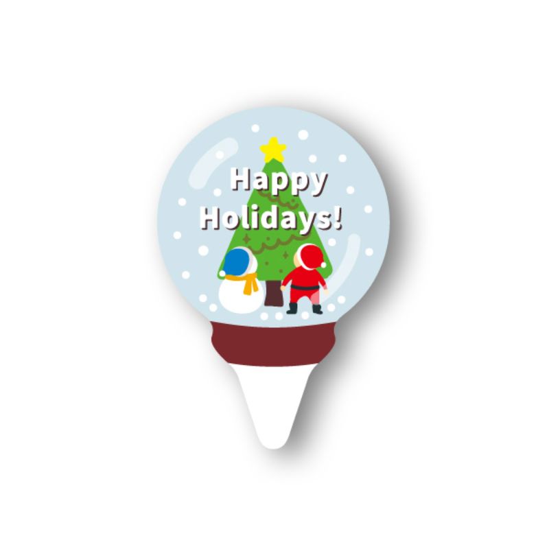 XG304 ケーキピック(スノードーム) 天満紙器