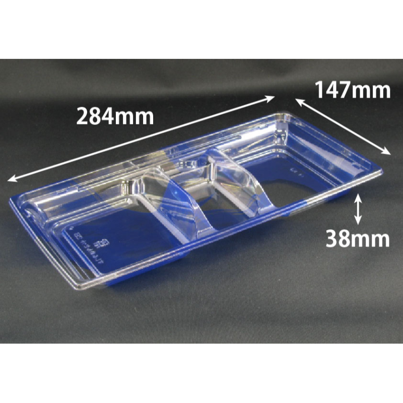 冷麺容器 A-PET すし＆めんセット 2B はやて青 リスパック