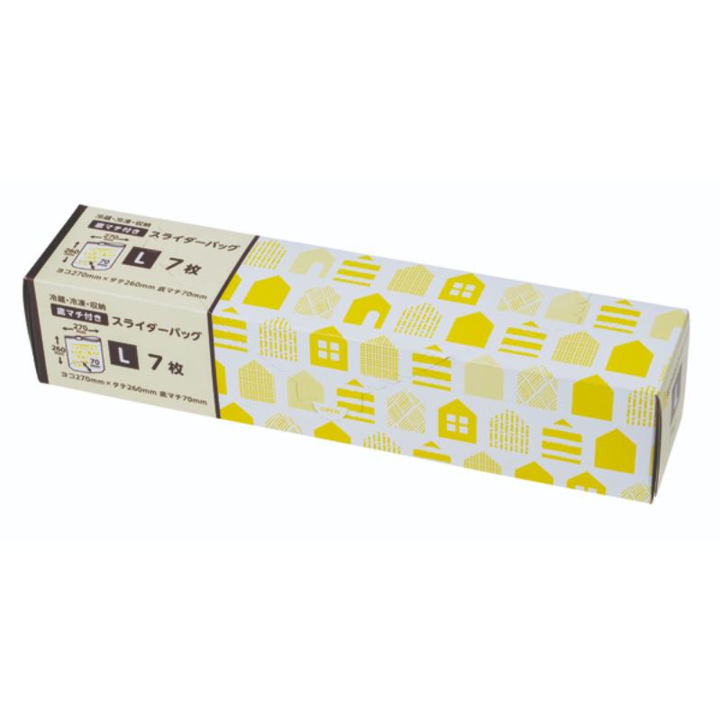 チャック付き袋 スライド式冷凍冷蔵保存バッグ L 7枚 ジャパックス
