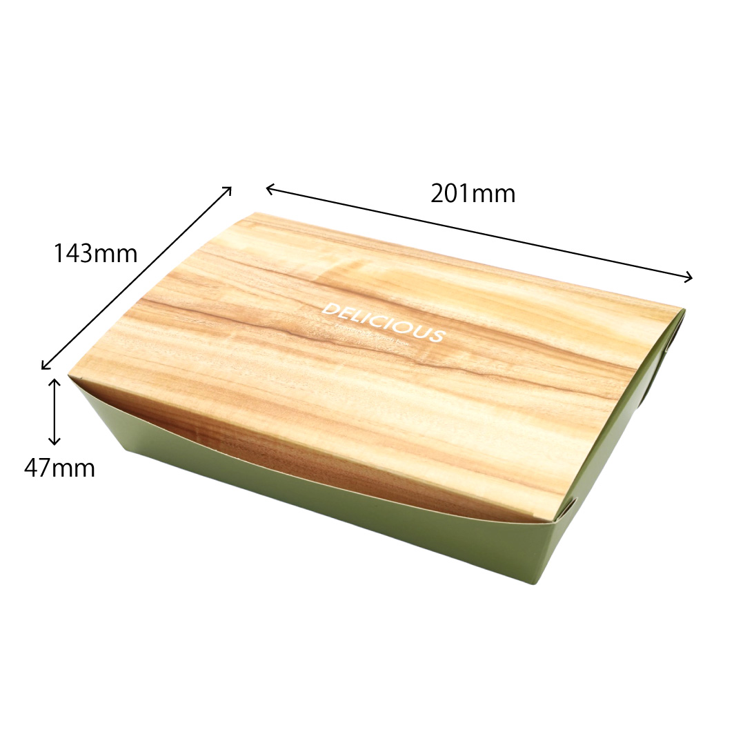 弁当容器 NB 業務用ランチBOX ウッド Lサイズ 50枚入 フォーシーズンズ・コウズ