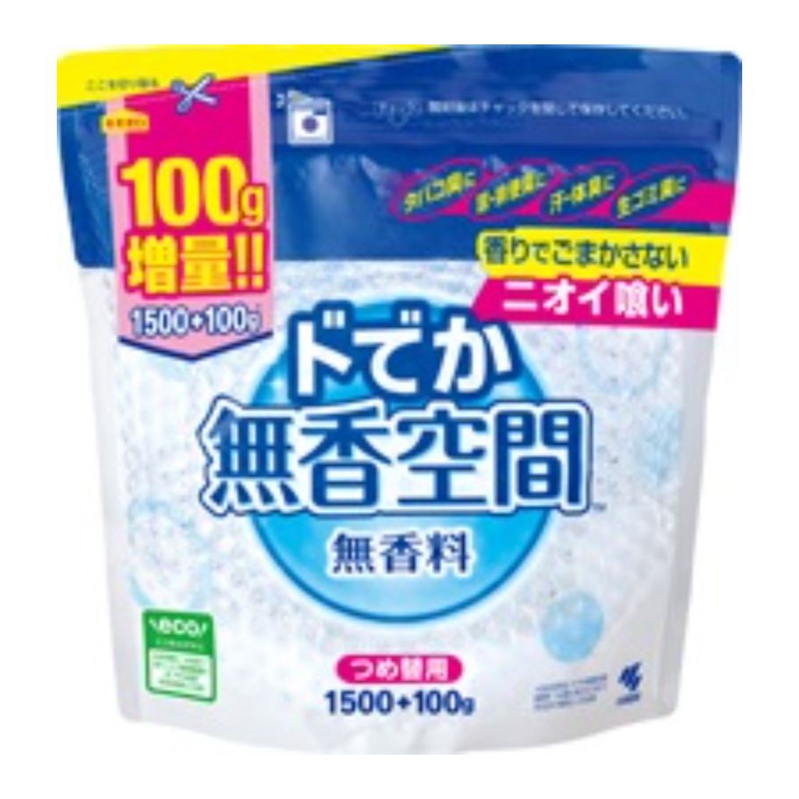 消臭剤 ドでか無香空間詰替え無香料 1500g＋100g 小林製薬