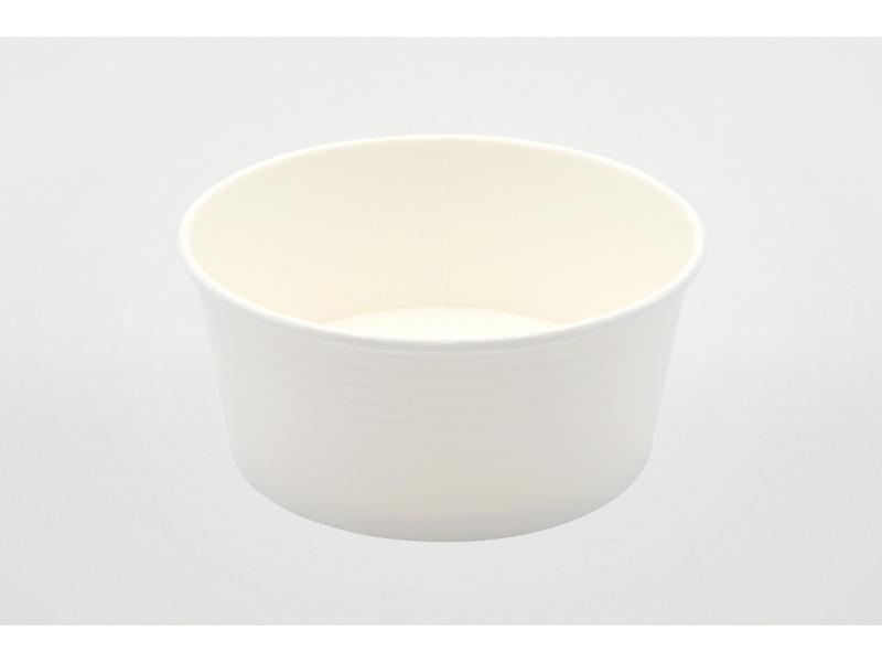 スープカップ 耐熱紙カップ650 エンボス 白 パックスタイル