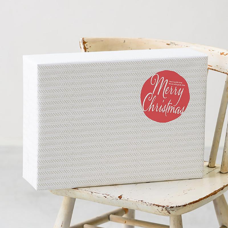 ギフト資材 XP-5S クリスマスギフトシール丸型-5/レッド(30枚) ヘッズ