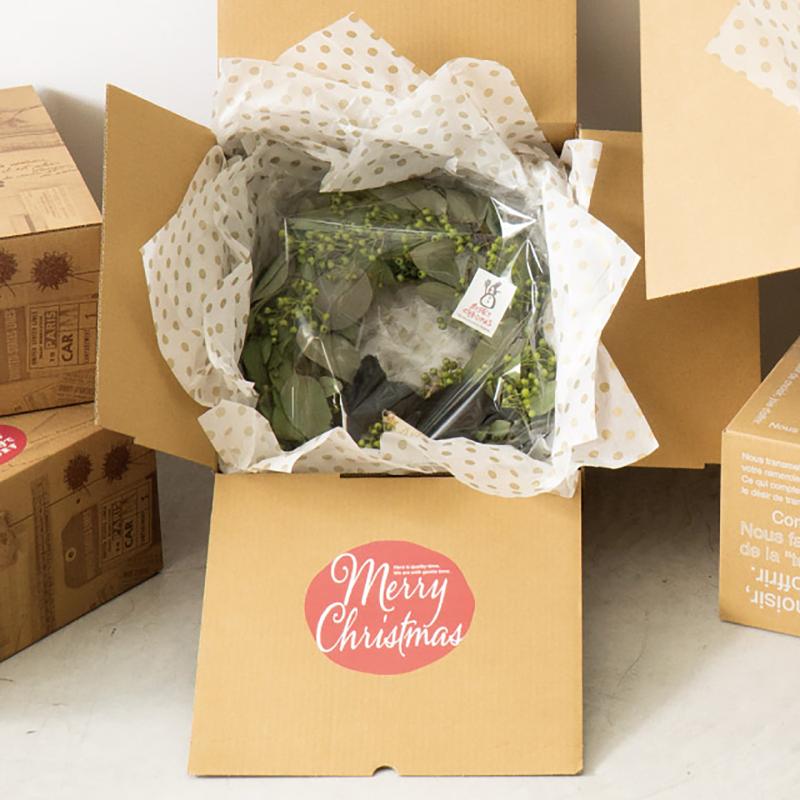 ギフト資材 XP-5S クリスマスギフトシール丸型-5/レッド(30枚) ヘッズ