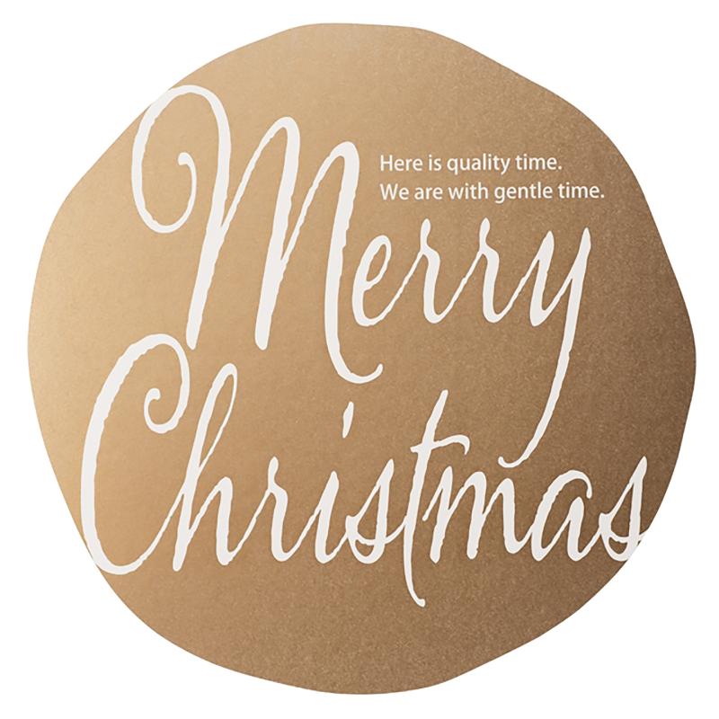 ギフト資材 XP-6S クリスマスギフトシール丸型-6/ゴールド(30枚) ヘッズ