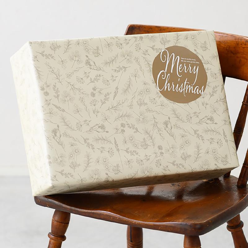 ギフト資材 XP-6S クリスマスギフトシール丸型-6/ゴールド(30枚) ヘッズ