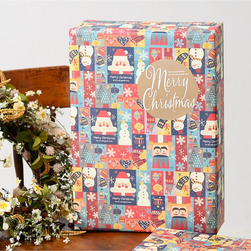 ギフト資材 XP-6S クリスマスギフトシール丸型-6/ゴールド(30枚) ヘッズ