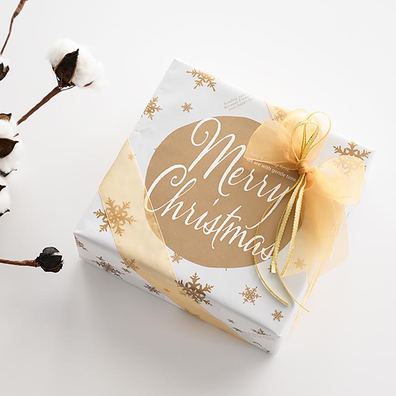 ギフト資材 XP-6S クリスマスギフトシール丸型-6/ゴールド(30枚) ヘッズ