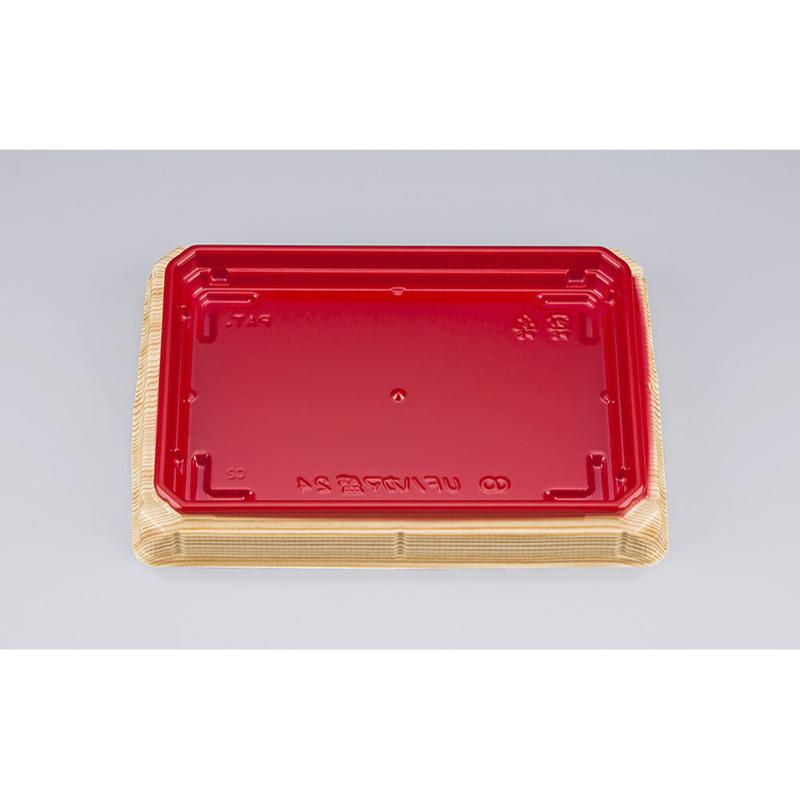 寿司容器 UFハカマ盛24 杉板赤 本体(N) シーピー化成