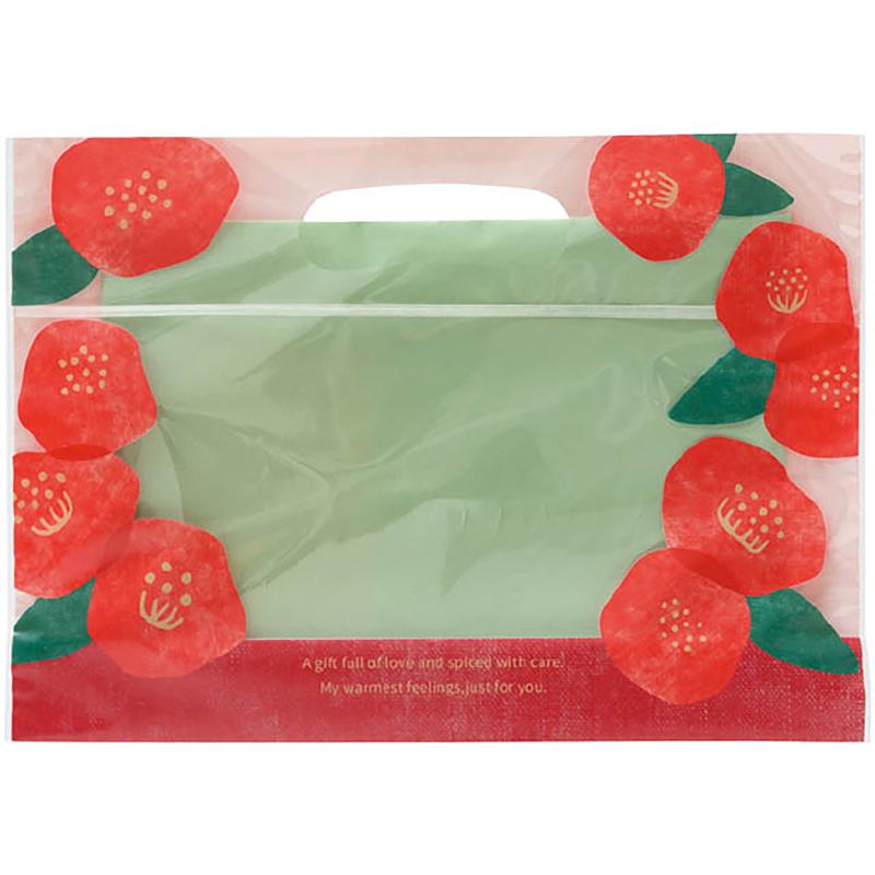 ラッピング用品 WA-ZSW 和風ジップ付バッグ-SW/つばき(30枚) ヘッズ