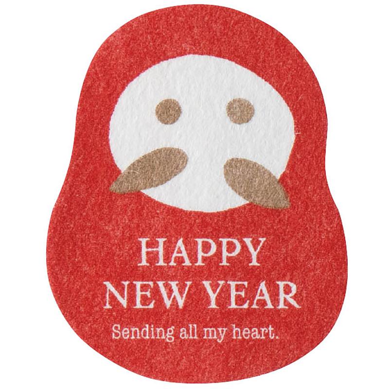 ギフト資材 NY-2S ハッピーニューイヤーシール-2/だるま(40枚) ヘッズ