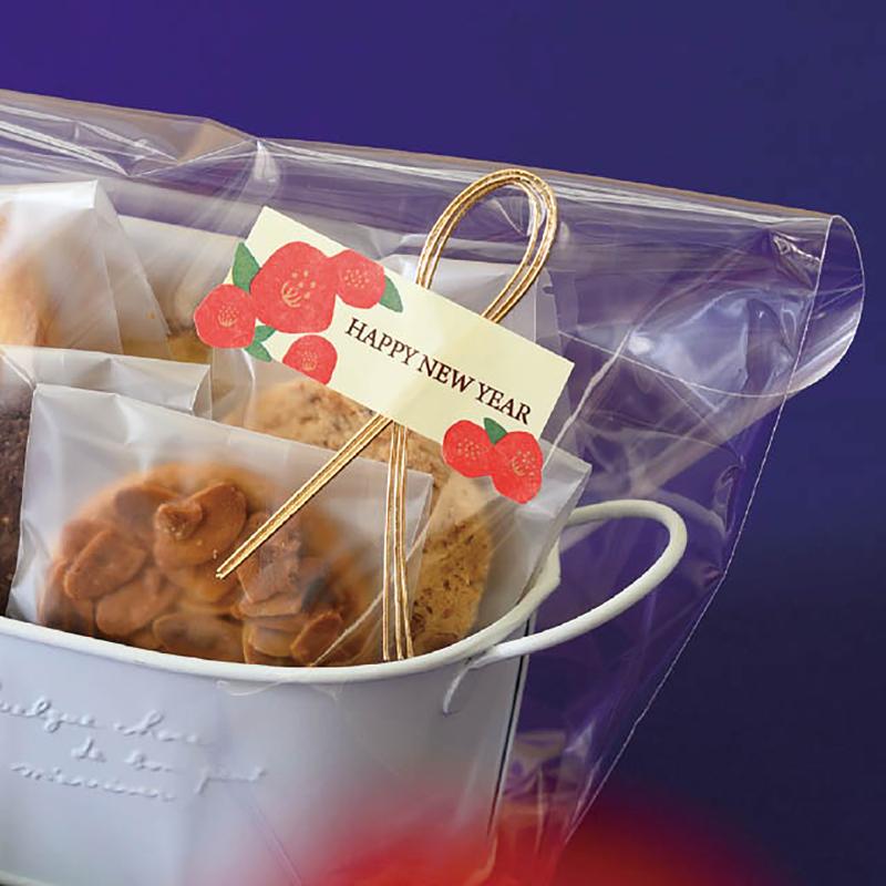 ギフト資材 NY-3S ハッピーニューイヤーシール-3/つばき(60枚) ヘッズ