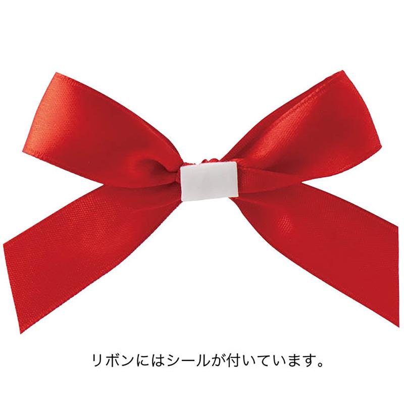 ギフト資材 RED-1S サテンリボンシール-1/レッド(30個) ヘッズ