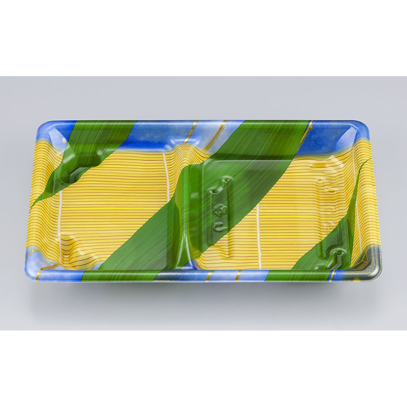 冷麺容器 SF弁当57-2 熊笹青 本体 シーピー化成