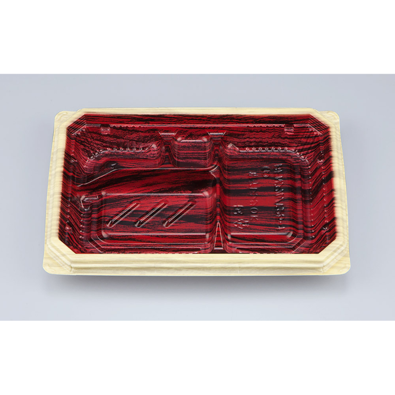 弁当容器 BFNアルバ25-1 和もく赤 本体 シーピー化成