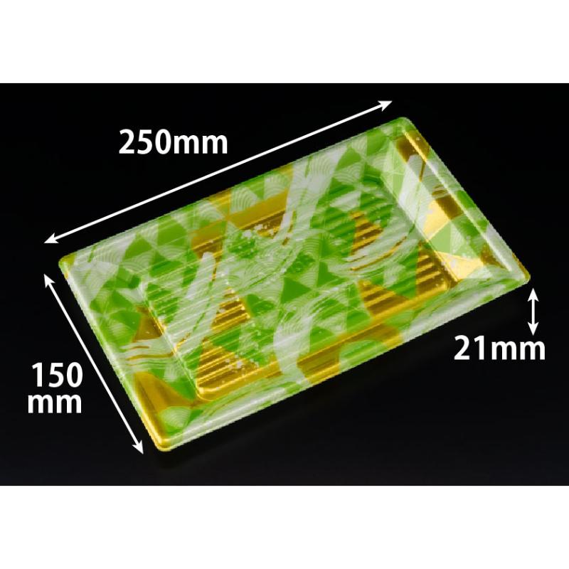 寿司容器 万角 25-15B みぎわ緑 リスパック