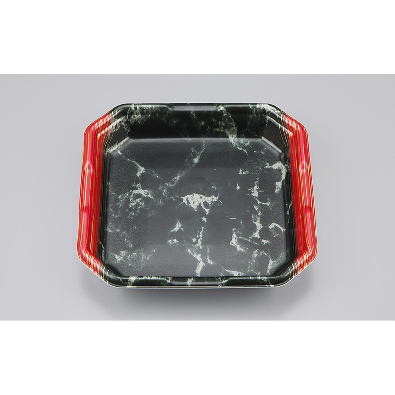 発泡トレー L-カク2 大理石赤 シーピー化成