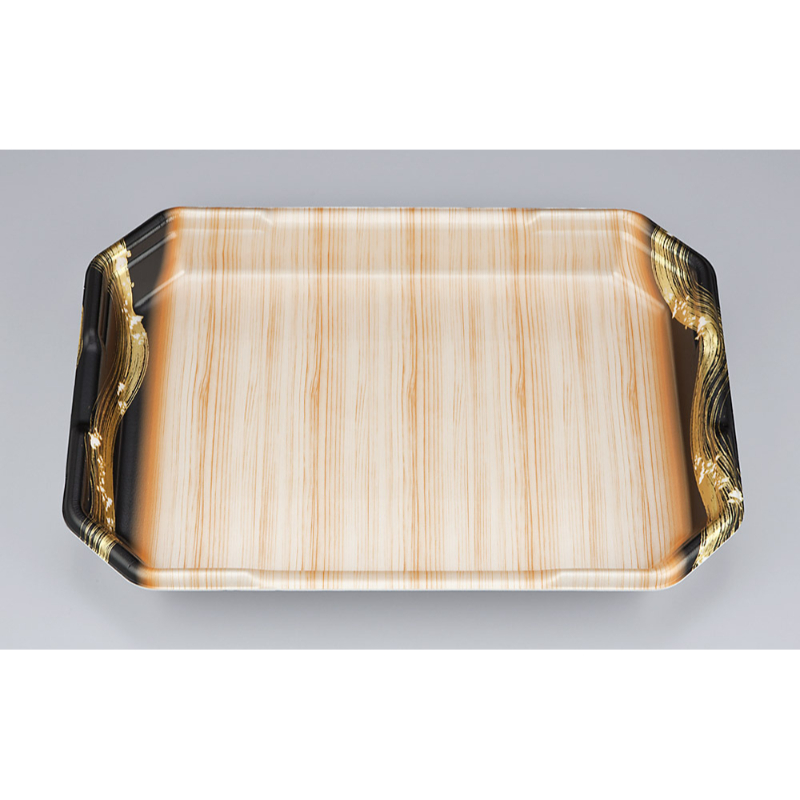 発泡トレー L-カク4 筆木目 シーピー化成