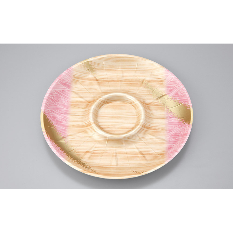 発泡トレー SF丸皿255 浜唄桃 シーピー化成