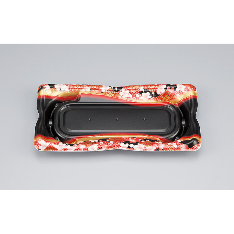 寿司容器 SF華皿14 花かざり赤 本体 シーピー化成