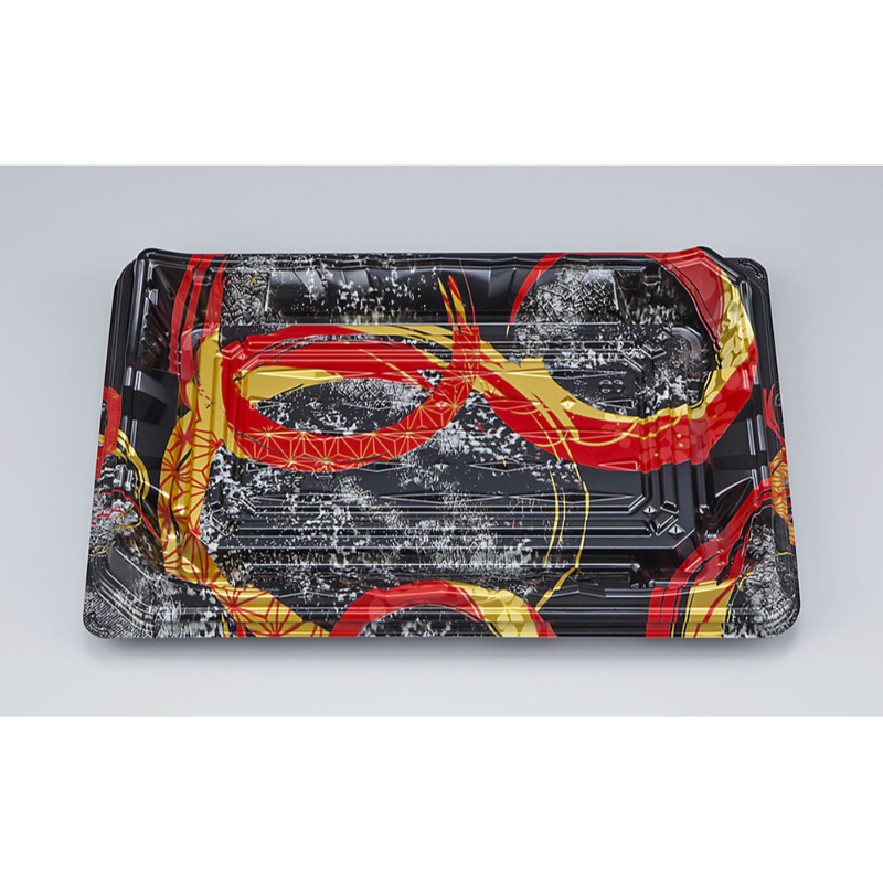 刺身容器 NUN汐見6 陶輪赤 本体 シーピー化成