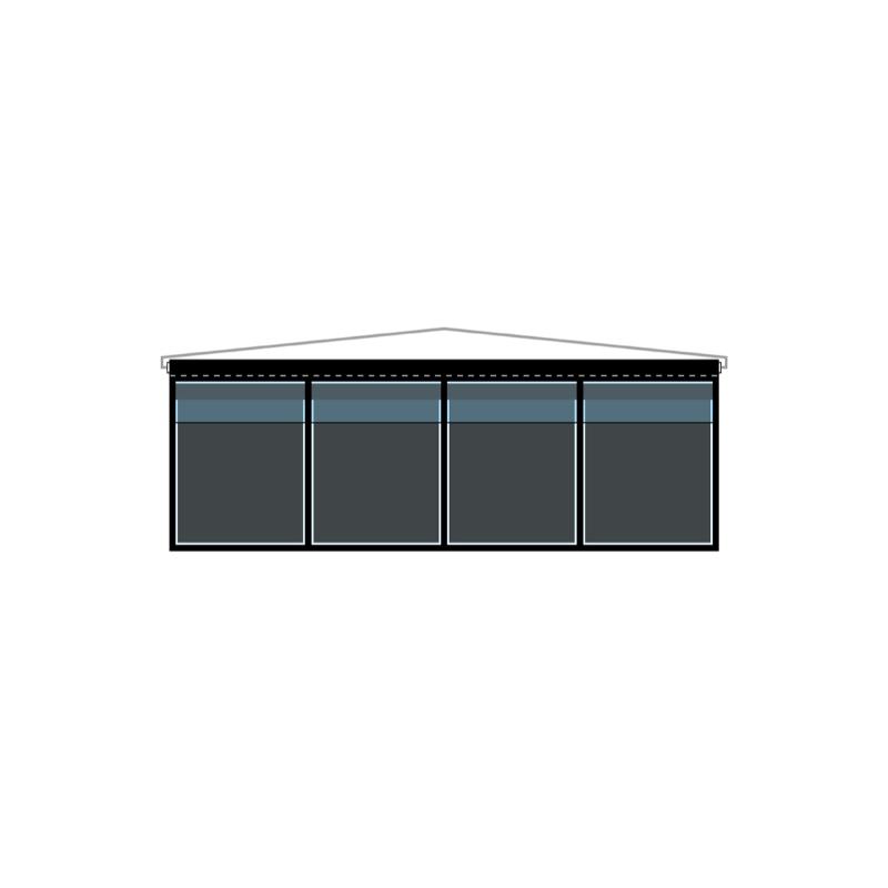 [P] ウォールポケット 黒 4列 43798  P・O・Pプロダクツ