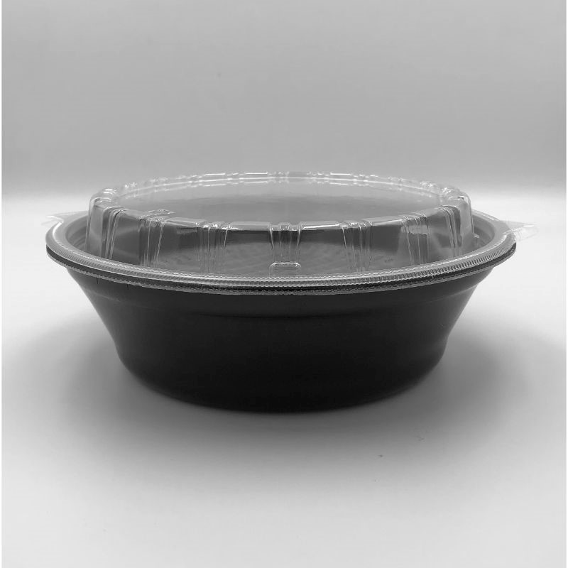 麺容器 DLV麺20(58)本体 黒W 本体 蓋 中皿 セット エフピコ