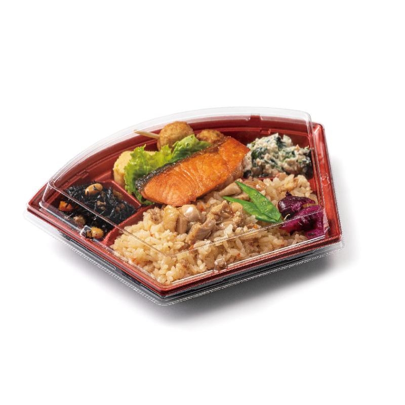弁当容器 バイオデリカ 郷味 扇24-1B K-あかね リスパック