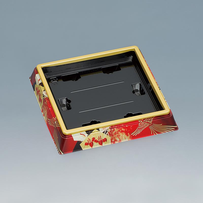 寿司桶 新角桶9H(S)鳳凰赤 福助工業