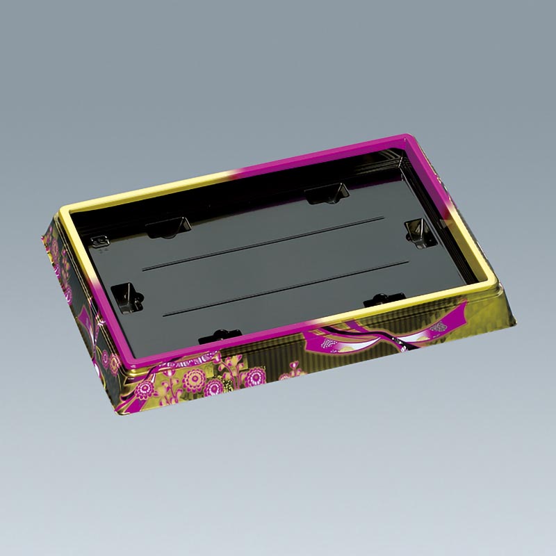 寿司桶 新角桶180H(S)蒔絵紫 福助工業