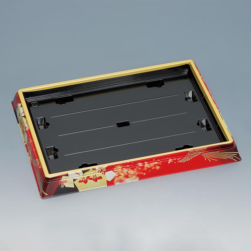 寿司桶 新角桶410H(S)鳳凰赤 福助工業